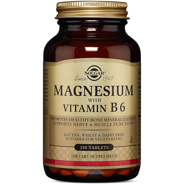 Вітаміни та мінерали Solgar Magnesium with Vitamin B6, 250 таблеток