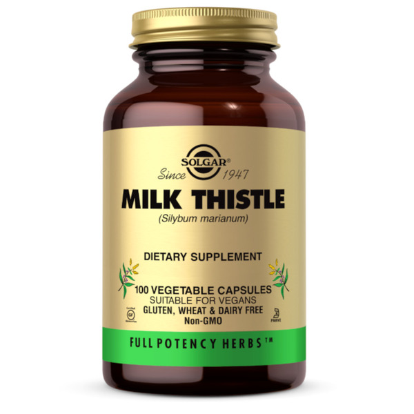 Натуральная добавка Solgar Milk Thistle, 100 вегакапсул