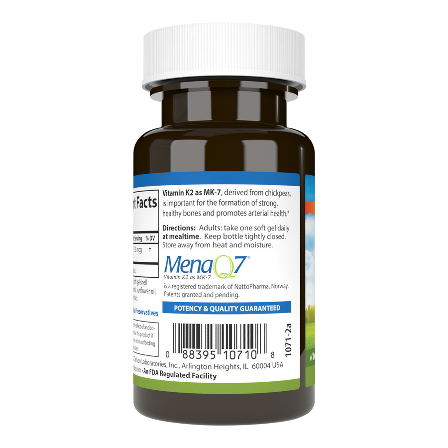 Вітаміни та мінерали Carlson Labs Vitamin K2 MK-7 90 mcg, 60 капсул. Фото 2