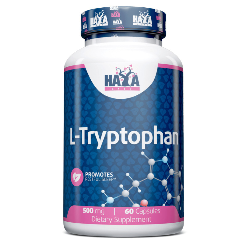 Аминокислота Haya Labs L-Tryptophan 500 mg, 60 капсул