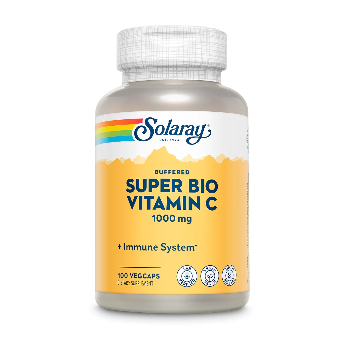Вітаміни та мінерали Solaray Super Bio Vitamin C Timed Release, 100 вегакапсул