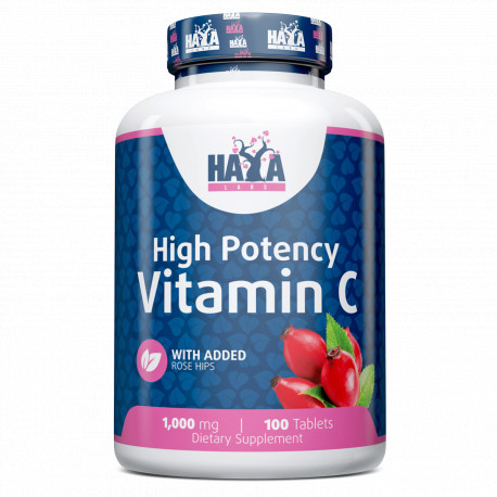 Вітаміни та мінерали Haya Labs Vitamin C with Rose Hips 1000 mg High Potency, 100 таблеток