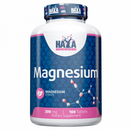 Вітаміни та мінерали Haya Labs Magnesium Citrate 200 mg, 100 таблеток