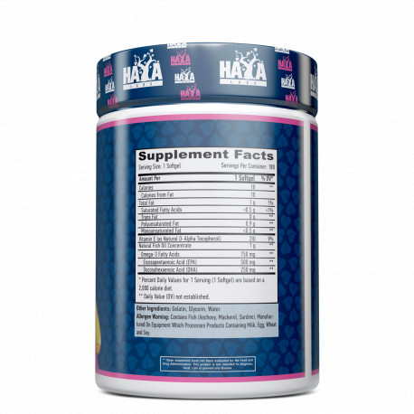 Жирні кислоти Haya Labs Ultra Omega 3, 180 капсул. Фото 2