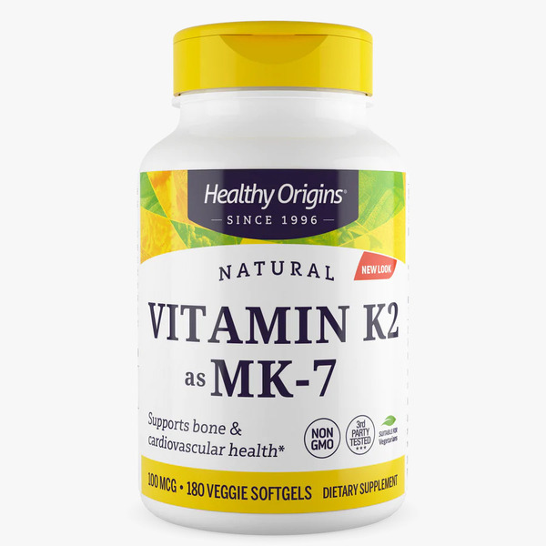 Вітаміни та мінерали Healthy Origins Vitamin K2 100 mcg as MK-7 Natural, 180 вегакапсул