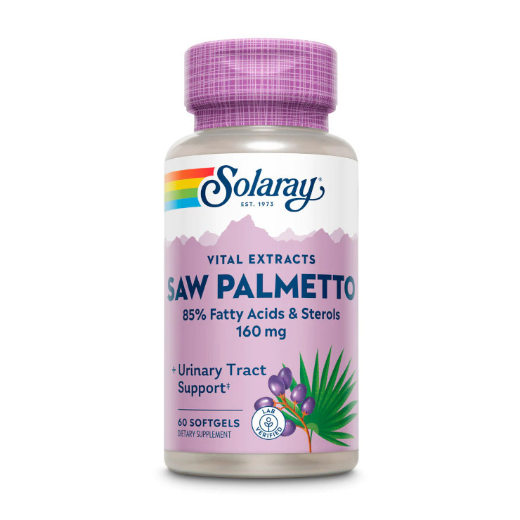 Натуральна добавка Solaray Saw Palmetto 160 mg, 60 капсул