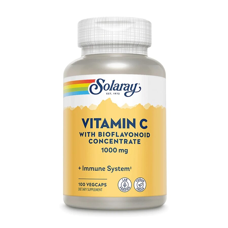 Вітаміни та мінерали Solaray Vitamin C 1000 mg with Bioflavonoids, 100 вегакапсул