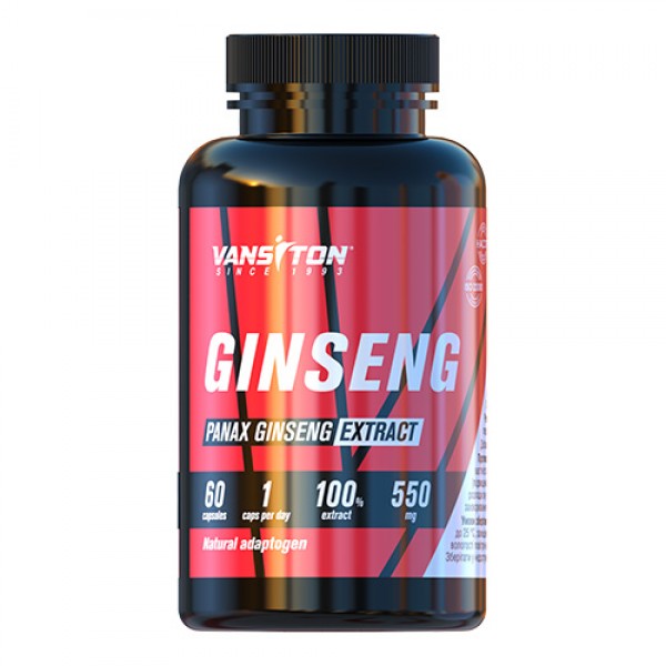 Натуральна добавка Vansiton Ginseng, 60 капсул