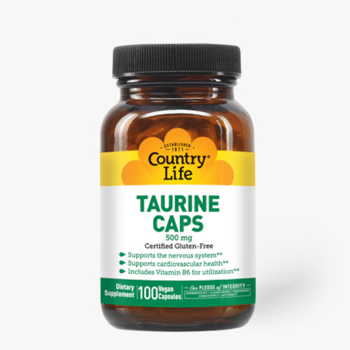 Амінокислота Country Life Taurine, 100 вегакапсул