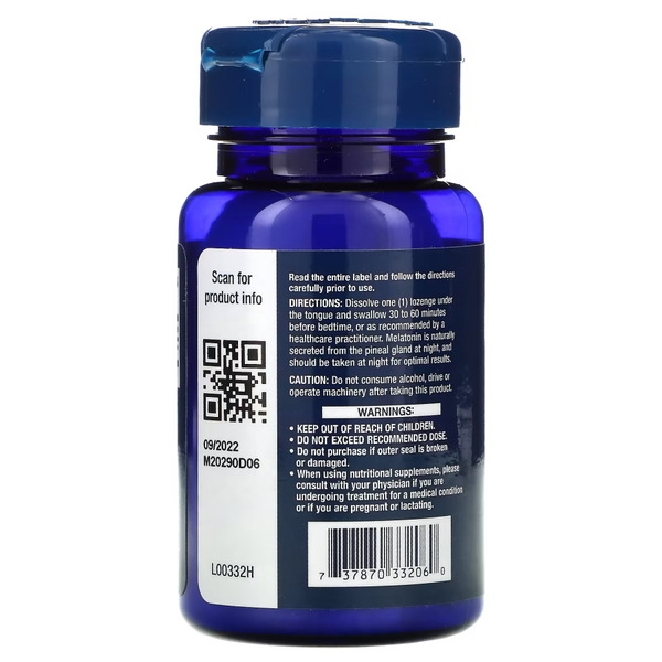 Натуральная добавка Life Extension Melatonin 3 mg, 60 леденцов. Фото 3