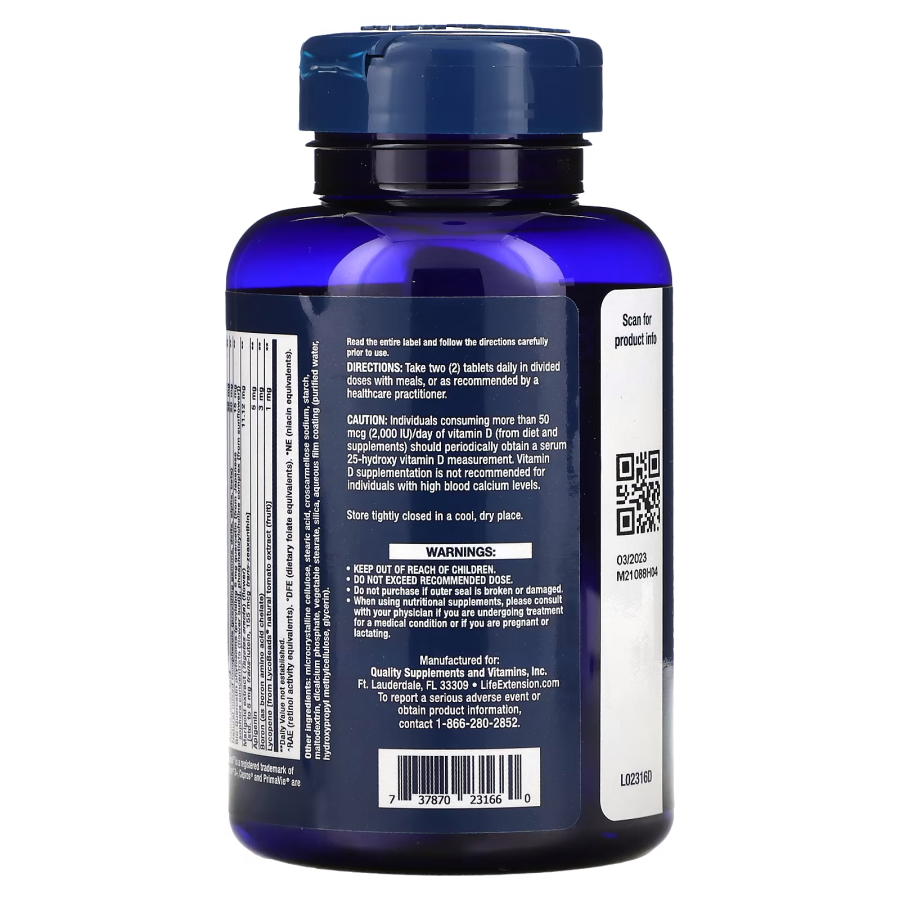 Вітаміни та мінерали Life Extension Two-Per-Day, 60 таблеток. Фото 3