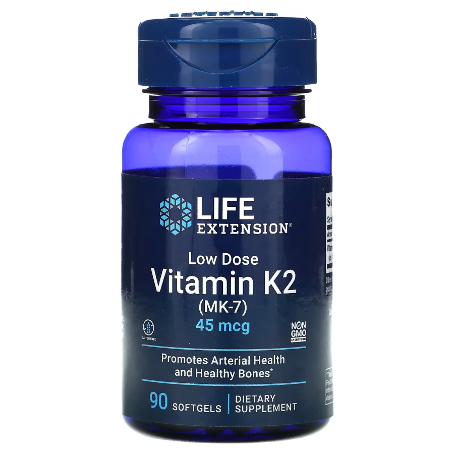 Витамины и минералы Life Extension Vitamin K2 45 mcg Low Dose, 90 капсул