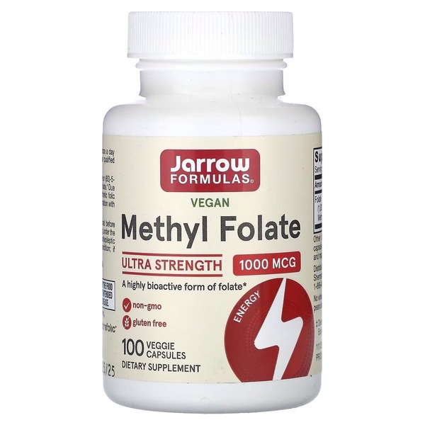 Вітаміни та мінерали Jarrow Formulas Vegan Methyl Folate 1000 mcg, 100 вегакапсул