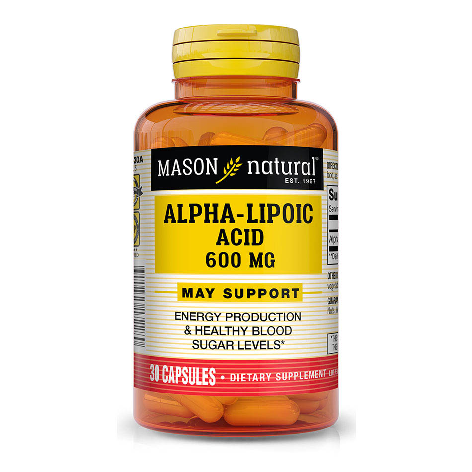 Натуральна добавка Mason Natural Alpha-Lipoic Acid 600 mg, 30 капсул
