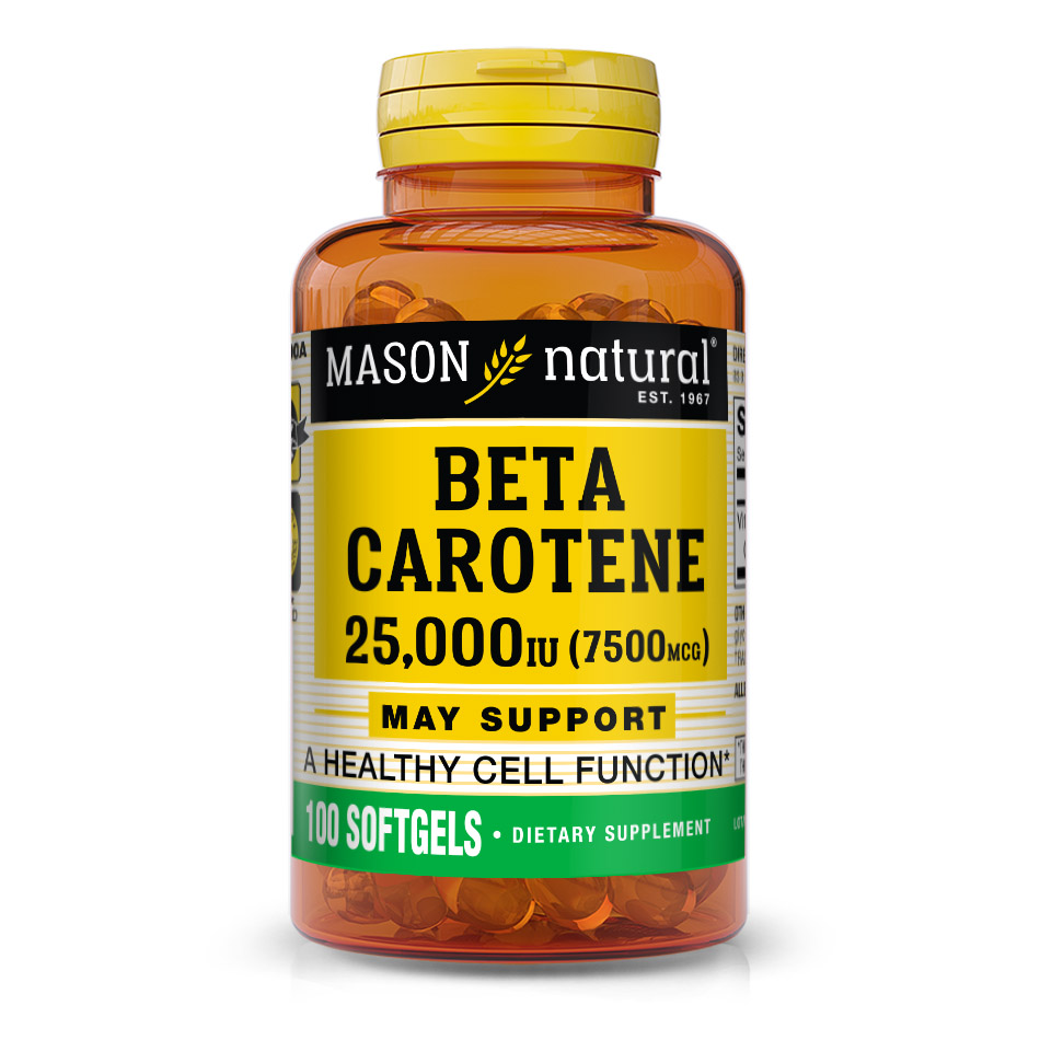 Вітаміни та мінерали Mason Natural Beta Carotene 25000 IU, 100 капсул