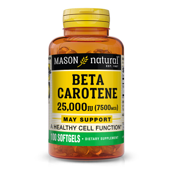 Вітаміни та мінерали Mason Natural Beta Carotene 25000 IU, 100 капсул