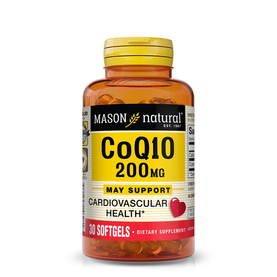 Натуральна добавка Mason Natural Co Q10 200 mg, 30 капсул