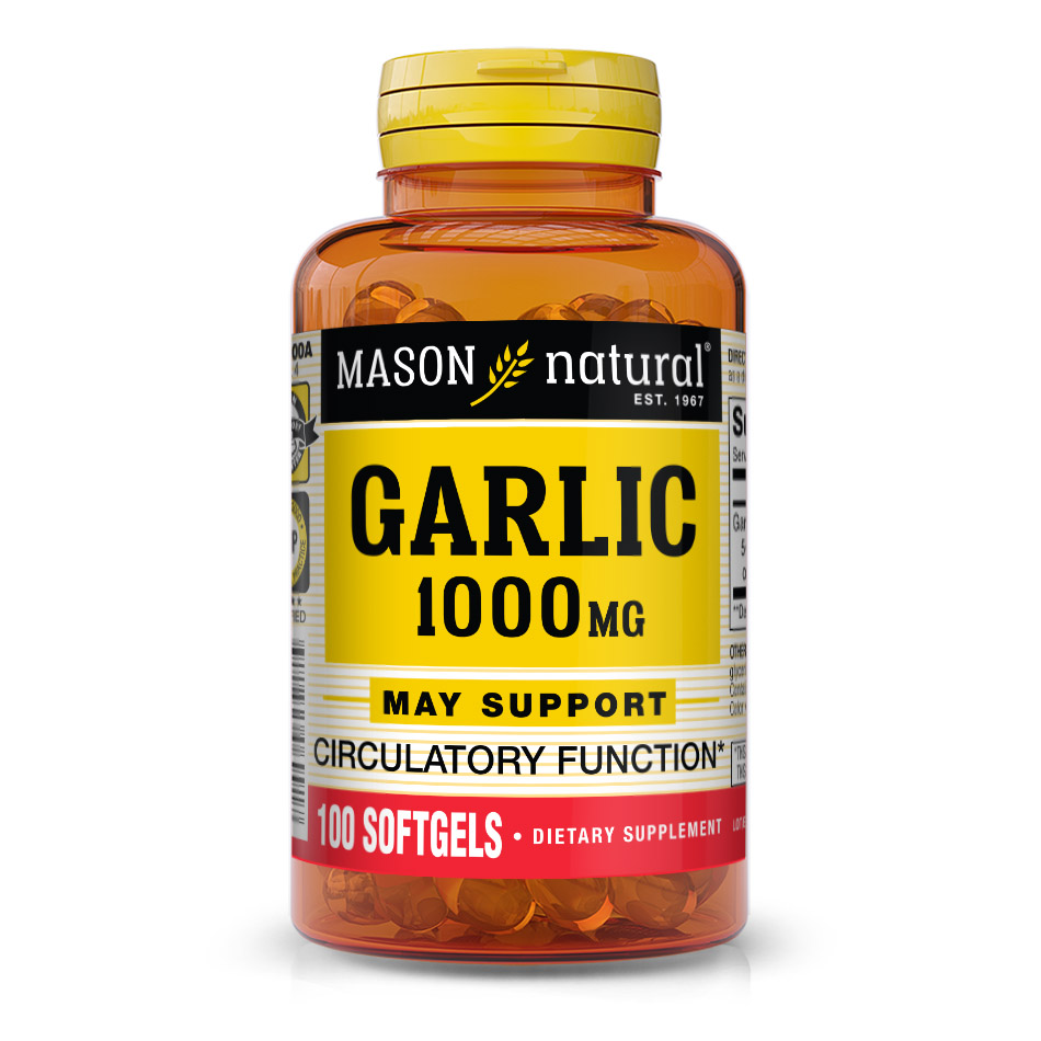 Натуральна добавка Mason Natural Garlic Oil 1000 mg, 100 капсул