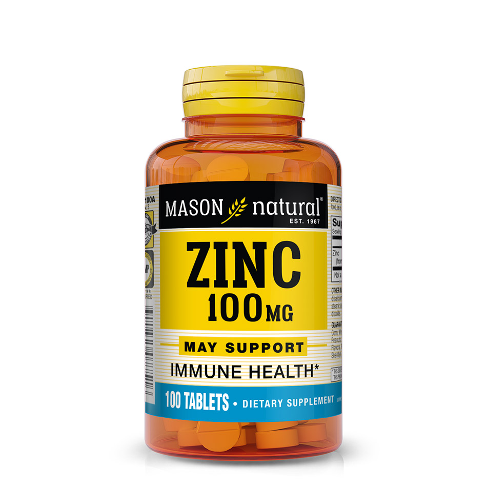 Витамины и минералы Mason Natural Zinc 100 mg, 100 таблеток