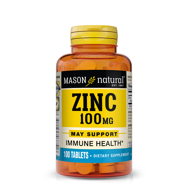 Вітаміни та мінерали Mason Natural Zinc 100 mg, 100 таблеток