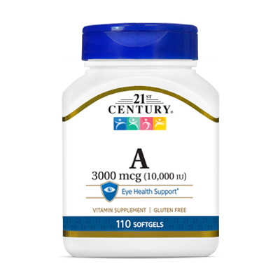 Вітаміни та мінерали 21st Century Vitamin A 3000 mcg, 110 капсул