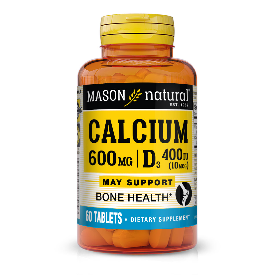 Вітаміни та мінерали Mason Natural Calcium 600 mg mg Plus Vitamin D3, 60 таблеток
