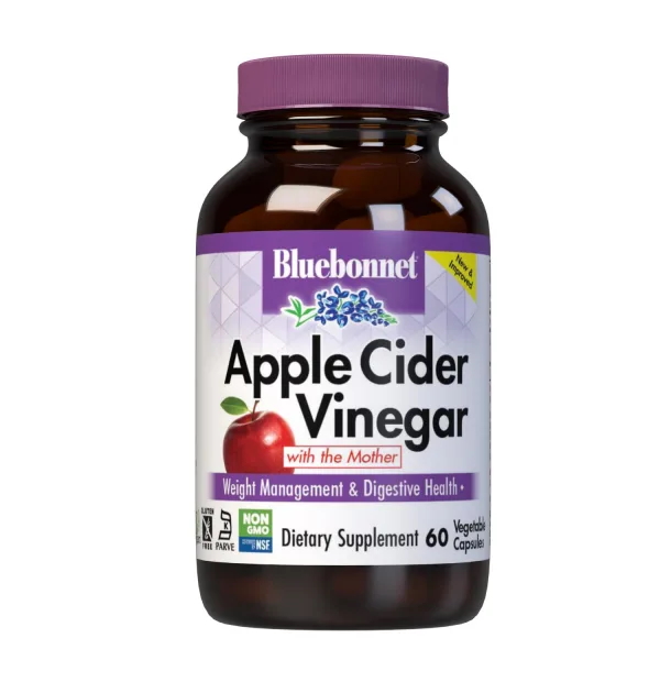 Натуральна добавка Bluebonnet Nutrition Apple Cider Vinegar, 60 вегакапсул