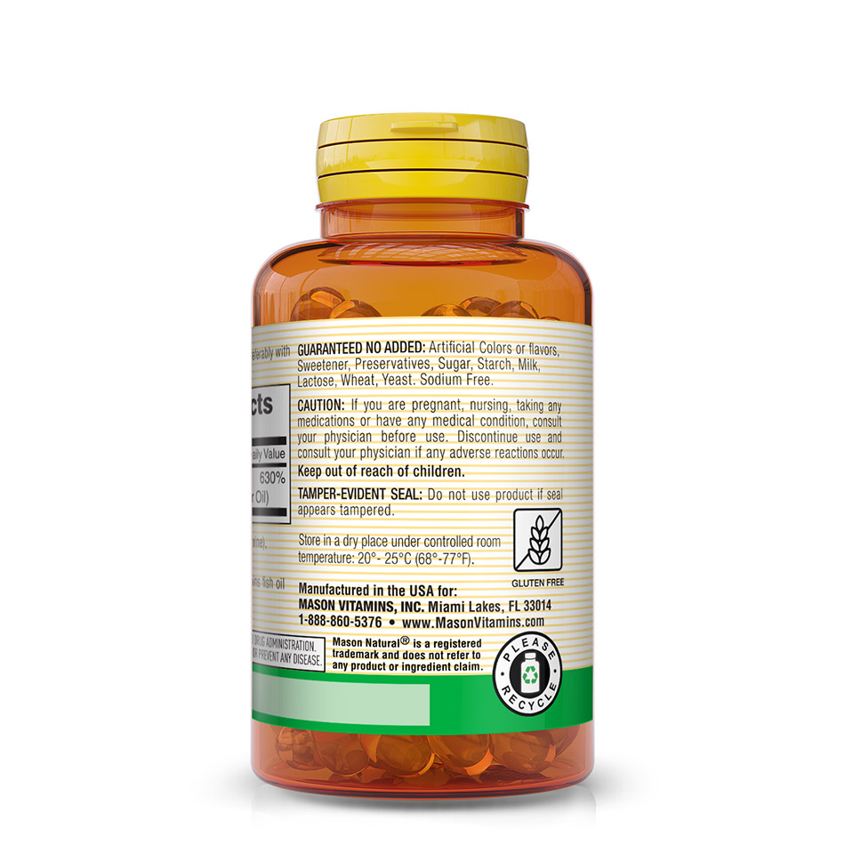 Вітаміни та мінерали Mason Natural Vitamin D3 5000 IU, 50 капсул. Фото 3