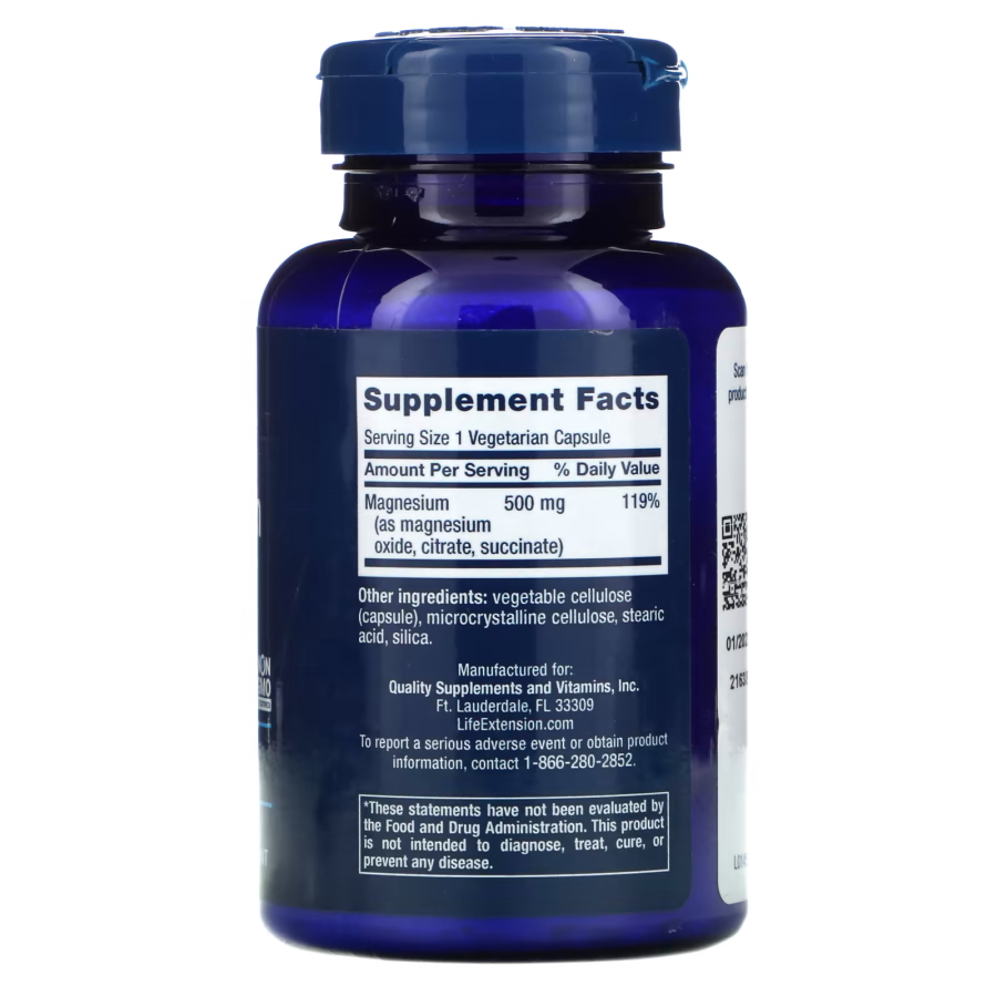 Вітаміни та мінерали Life Extension Magnesium Caps 500 mg, 100 вегакапсул. Фото 2