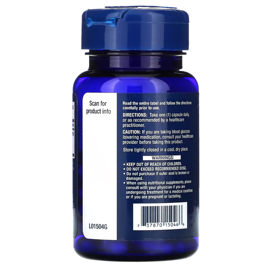 Витамины и минералы Life Extension Optimized Chromium with Crominex 3+, 60 вегакапсул. Фото 3