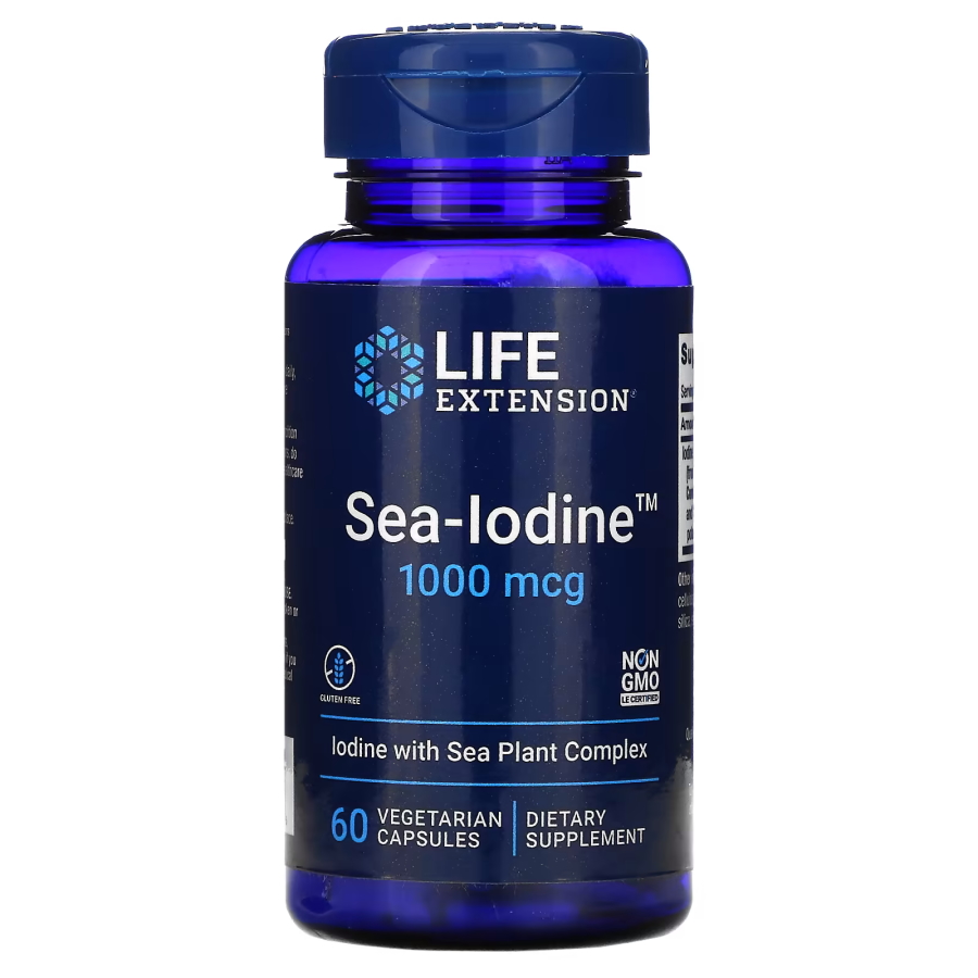 Вітаміни та мінерали Life Extension Sea-Iodine 1000 mcg, 60 вегакапсул