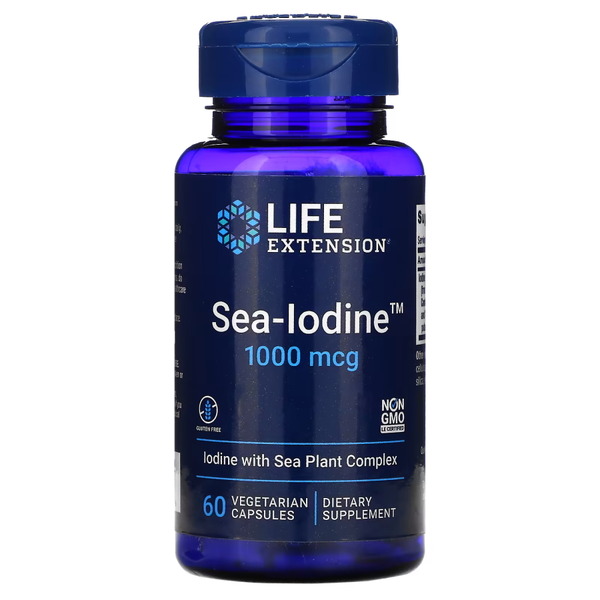 Вітаміни та мінерали Life Extension Sea-Iodine 1000 mcg, 60 вегакапсул