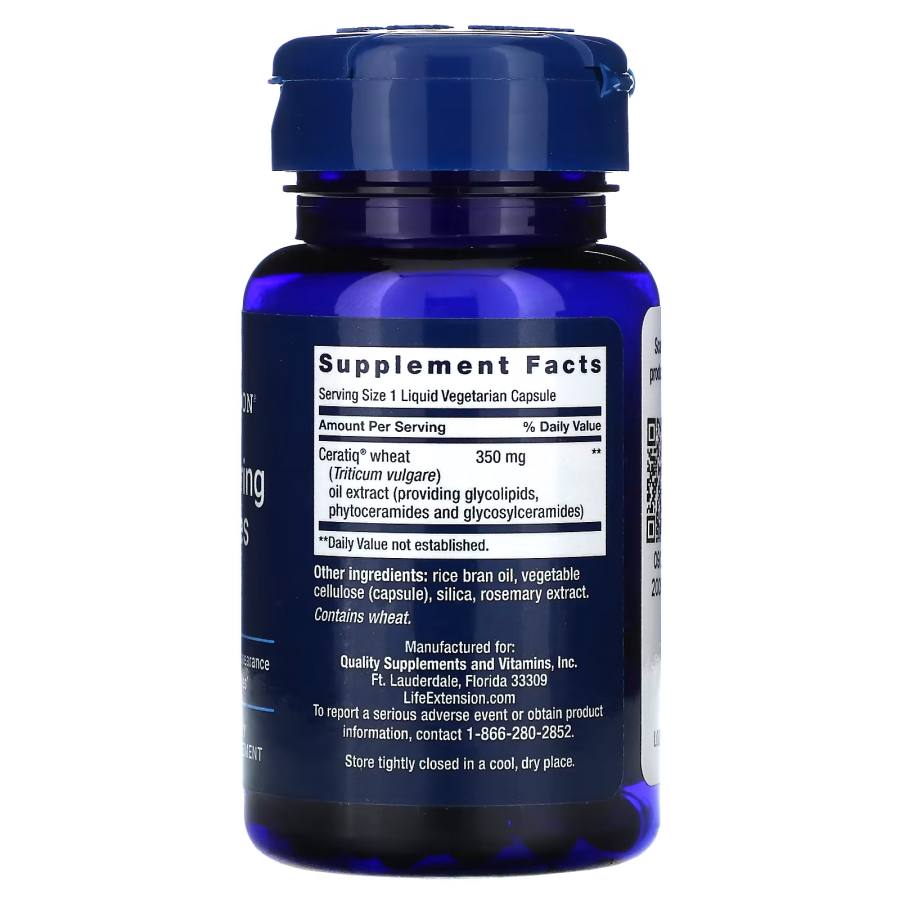 Натуральна добавка Life Extension Skin Restoring Ceramides, 30 вегакапсул. Фото 2