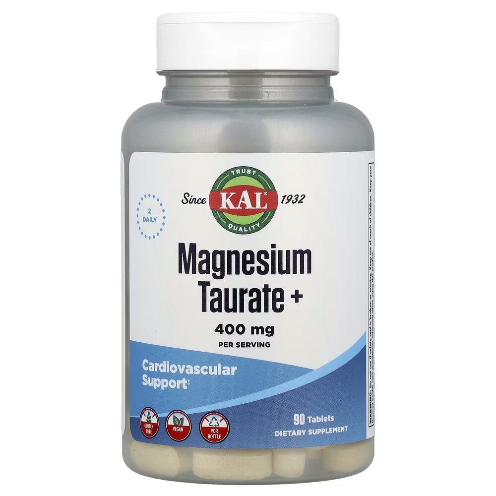 Таурат магнію KAL Magnesium Taurate+ 400 mg, 90 таблеток