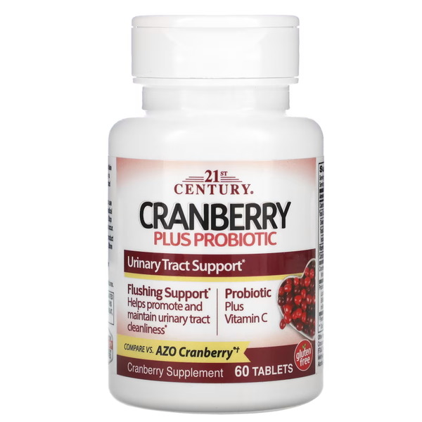 Натуральна добавка 21st Century Cranberry Plus Probiotic, 60 таблеток. Фото 3
