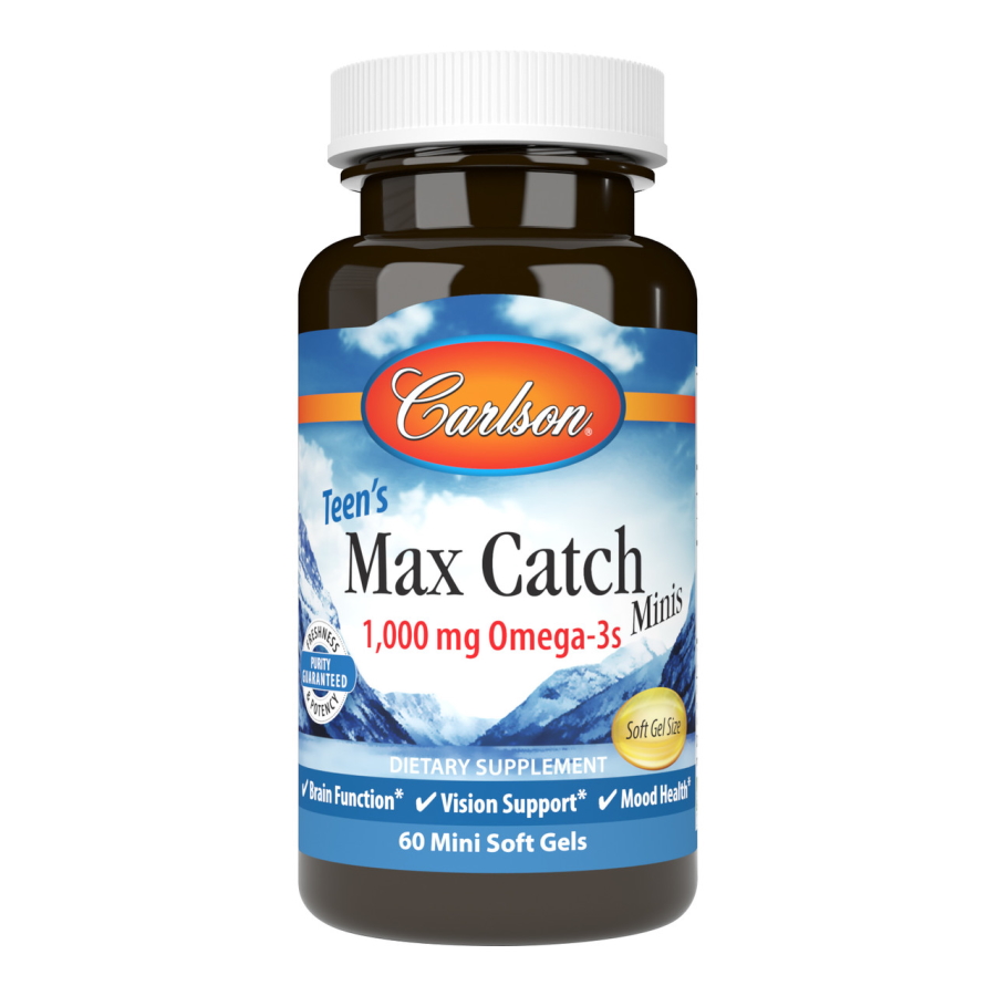 Жирные кислоты Carlson Labs Teen's Max Catch Minis, 60 капсул