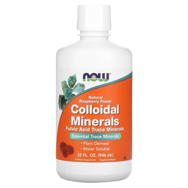 Витамины и минералы NOW Colloidal Minerals Liquid, 946 мл малина
