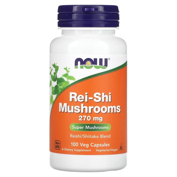 Натуральная добавка NOW Rei-Shi Mushrooms 270 mg, 100 вегакапсул