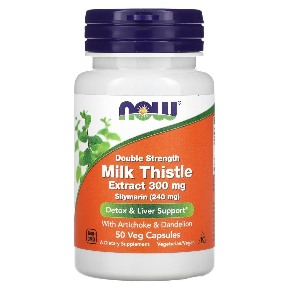 Натуральна добавка NOW Silymarin Milk Thistle 300 mg, 100 вегакапсул