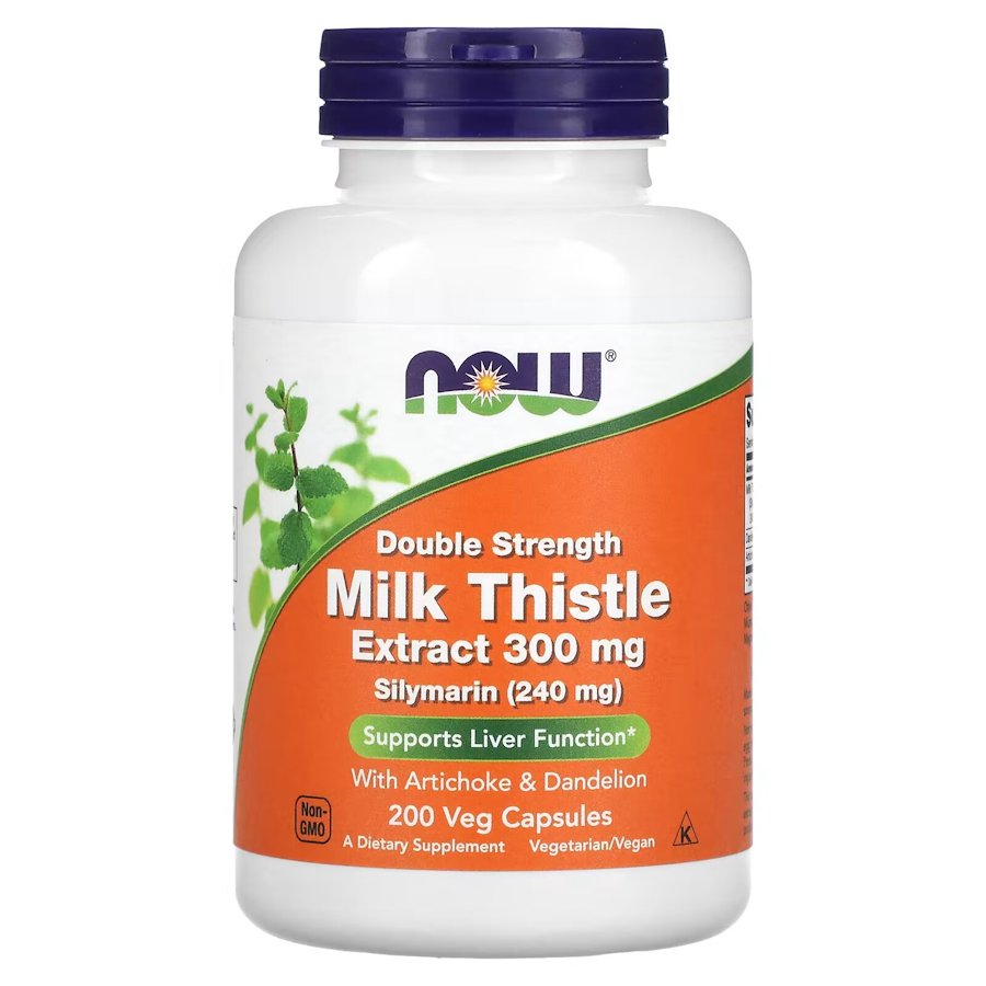 Натуральна добавка NOW Silymarin Milk Thistle 300 mg, 200 вегакапсул