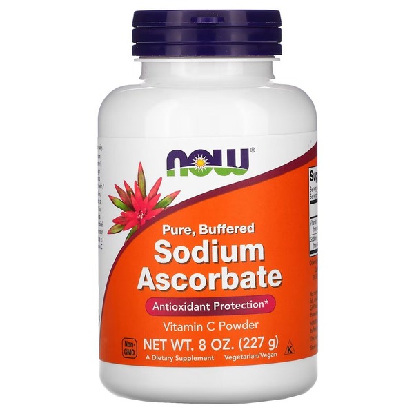 Витамины и минералы NOW Sodium Ascorbate, 227 грамм