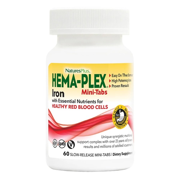 Витамины и минералы Natures Plus Hema-Plex, 60 минитаблеток