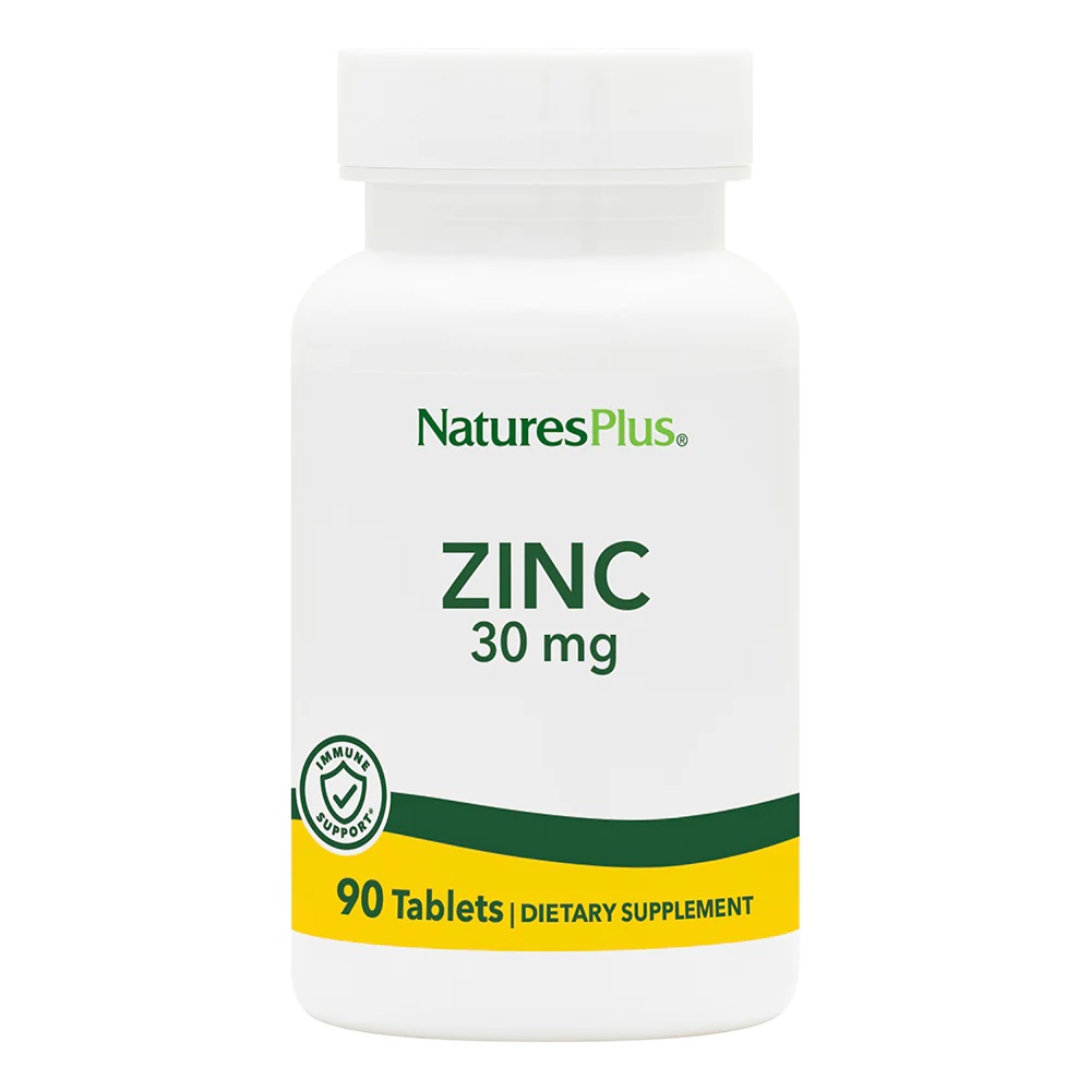 Вітаміни та мінерали Natures Plus Zinc 30 mg, 90 таблеток