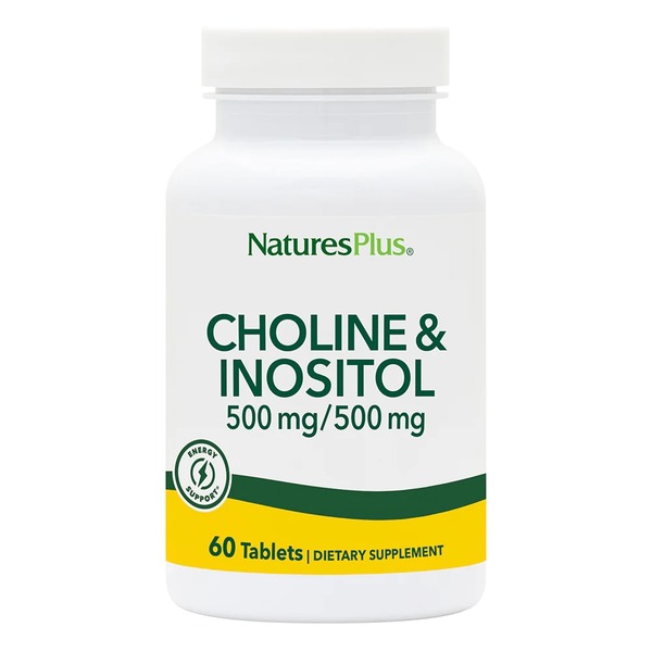Витамины и минералы Natures Plus Choline and Inositol, 60 таблеток