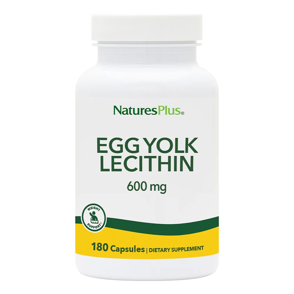 Натуральная добавка Natures Plus Egg Yolk Lecithin 600 mg, 180 вегакапсул