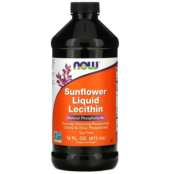 Натуральна добавка NOW Sunflower Lecithin Liquid, 473 мл