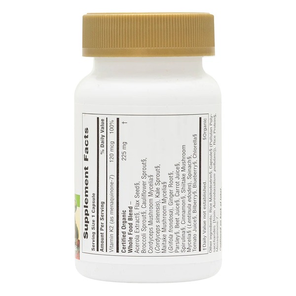 Вітаміни та мінерали Natures Plus Source of Life Garden Vitamin K2 120 mcg, 60 вегакапсул. Фото 2