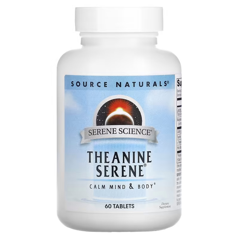 Аминокислота Source Naturals Serene Science Theanine Serene Calm Mind & Body, 60 таблеток
