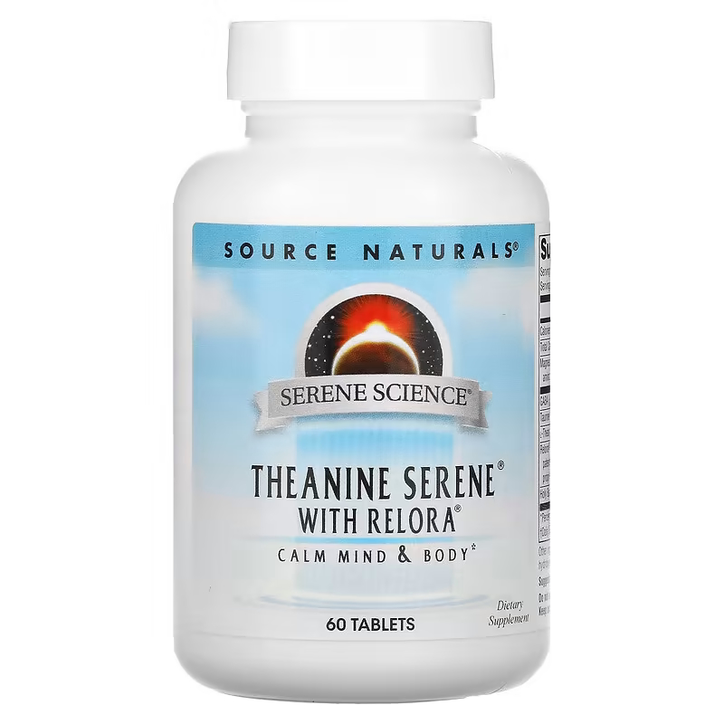 Амінокислота Source Naturals Serene Science Theanine Serene with Relora Calm Mind & Body, 60 таблеток