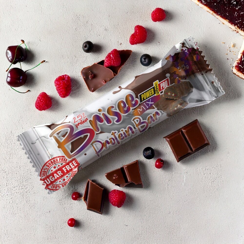 Батончик Power Pro Brisee Protein Bar Sugar Free, 55 грам. Фото 3